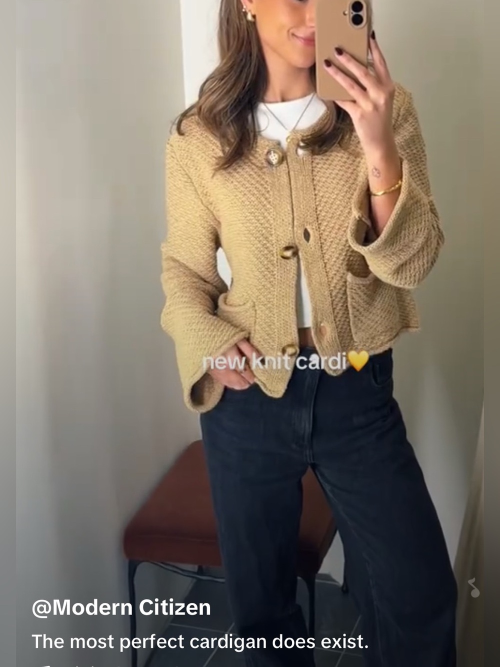Modern Citizen Cardigan Sweater XS Slouchy Knit Organic Cotton Tab